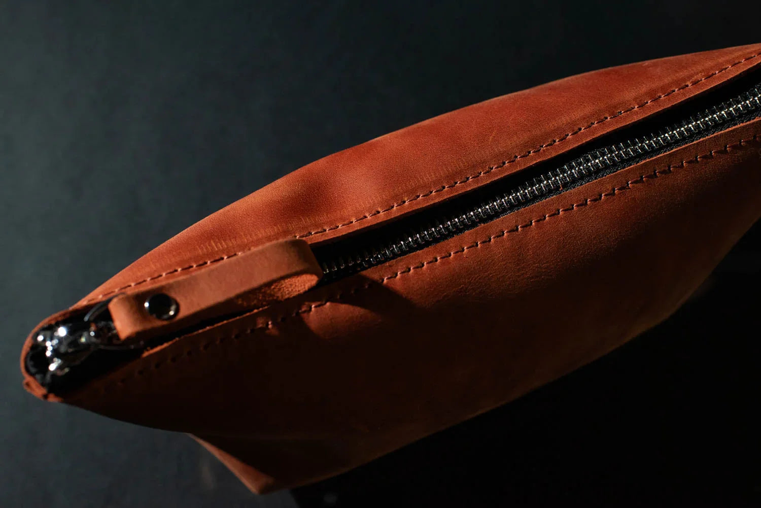 Leather Cosmetic Travel Bag – Matte Waxed Finish | Allure