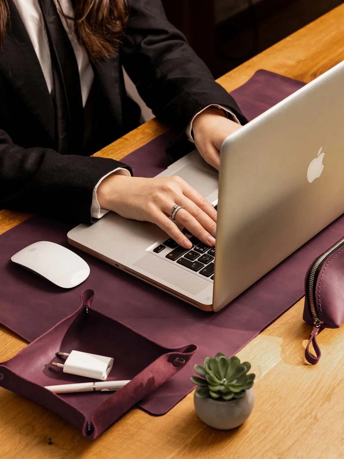 Crazy Horse Leather Desk Pad – Rustic Desk Mat for Office or Home