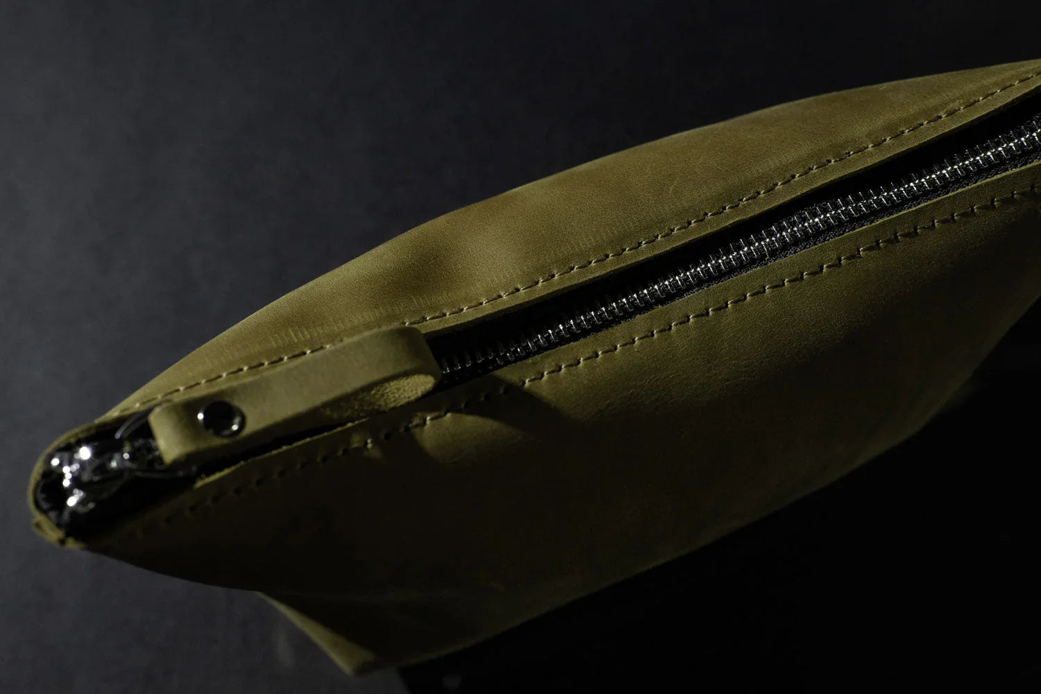 Leather Cosmetic Travel Bag – Matte Waxed Finish | Allure