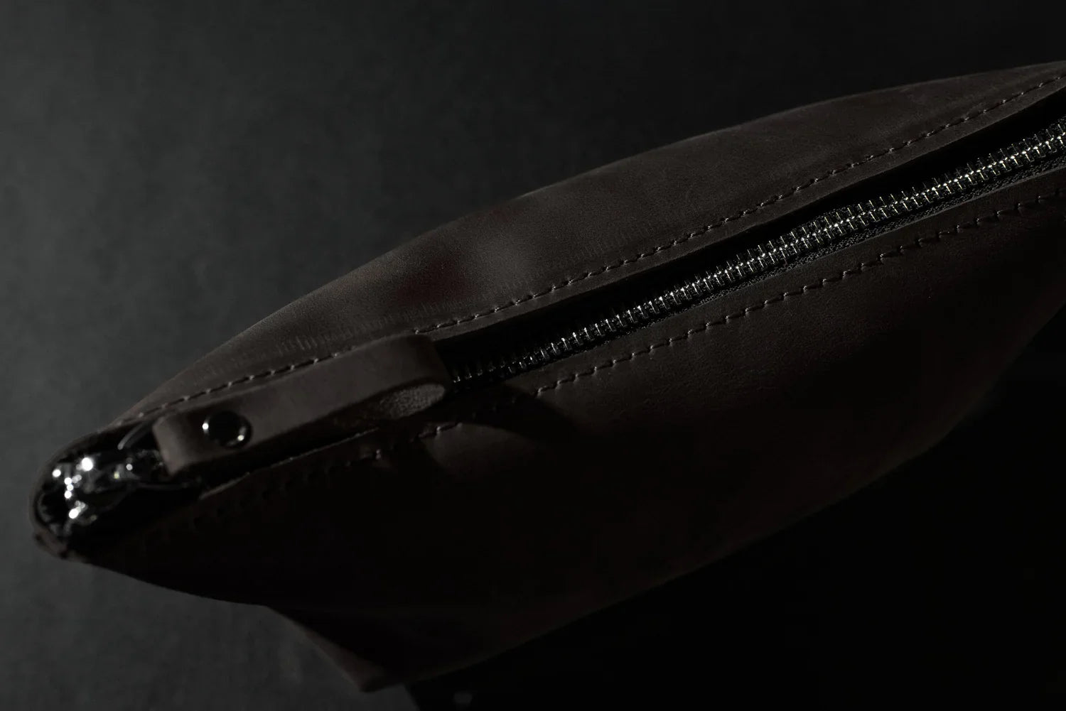 Leather Cosmetic Travel Bag – Matte Waxed Finish | Allure