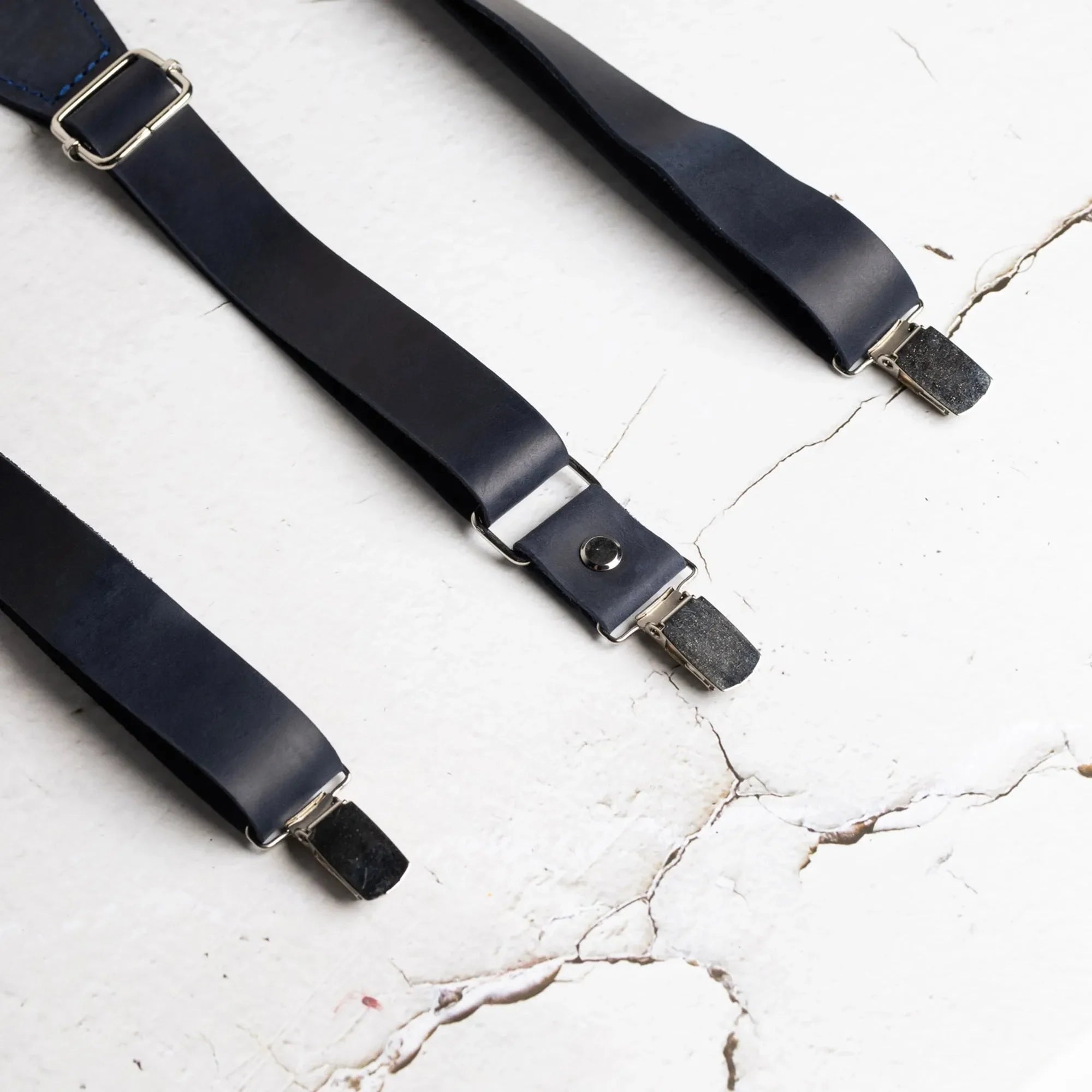 Y-Back Matte Leather Suspenders for Men – Rustic Style