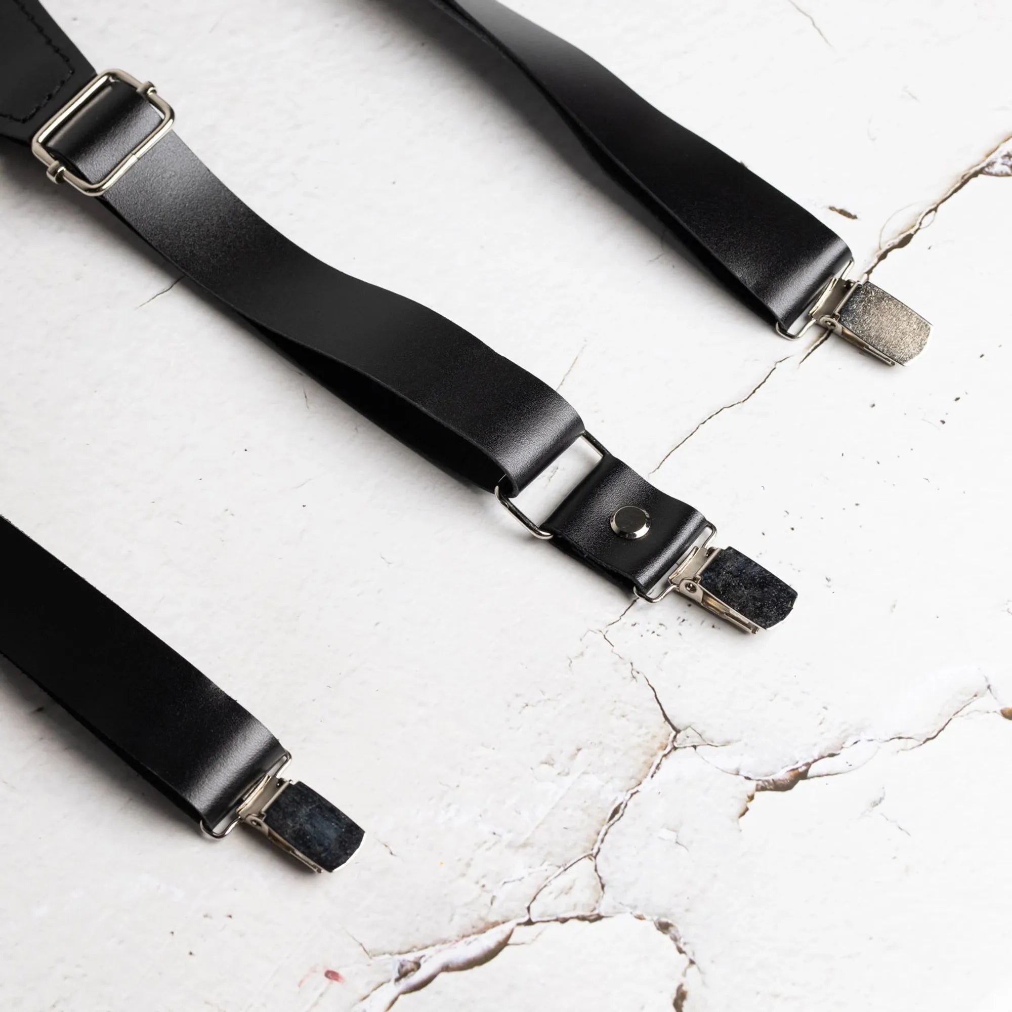Leather Braces for Men's | Black - Wenderfarer