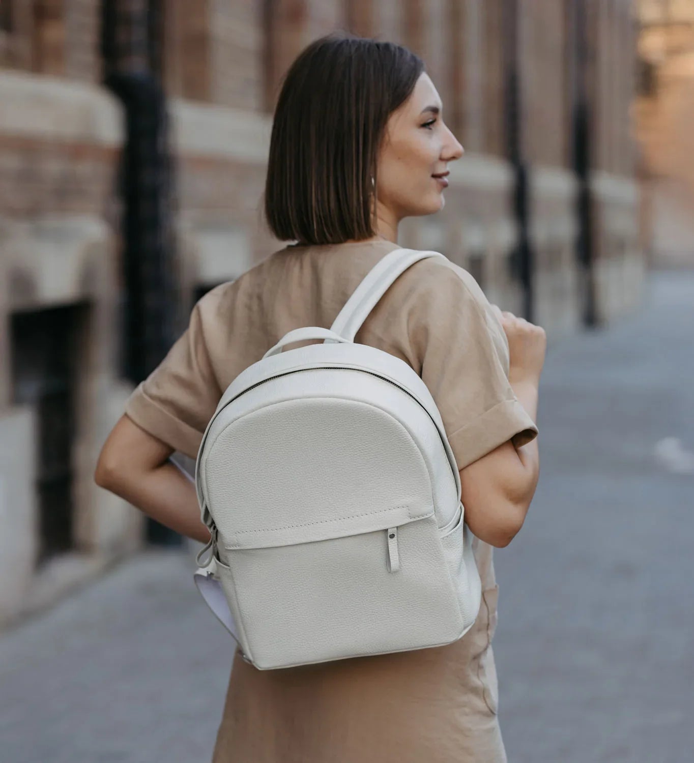Zippered Leather Backpack for Women – Full Grain Craftsmanship