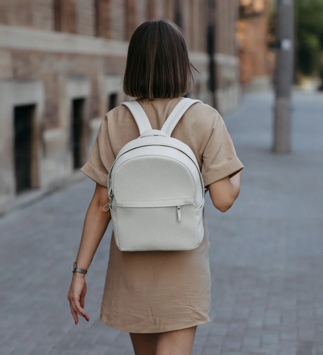 Zippered Leather Backpack for Women – Full Grain Craftsmanship