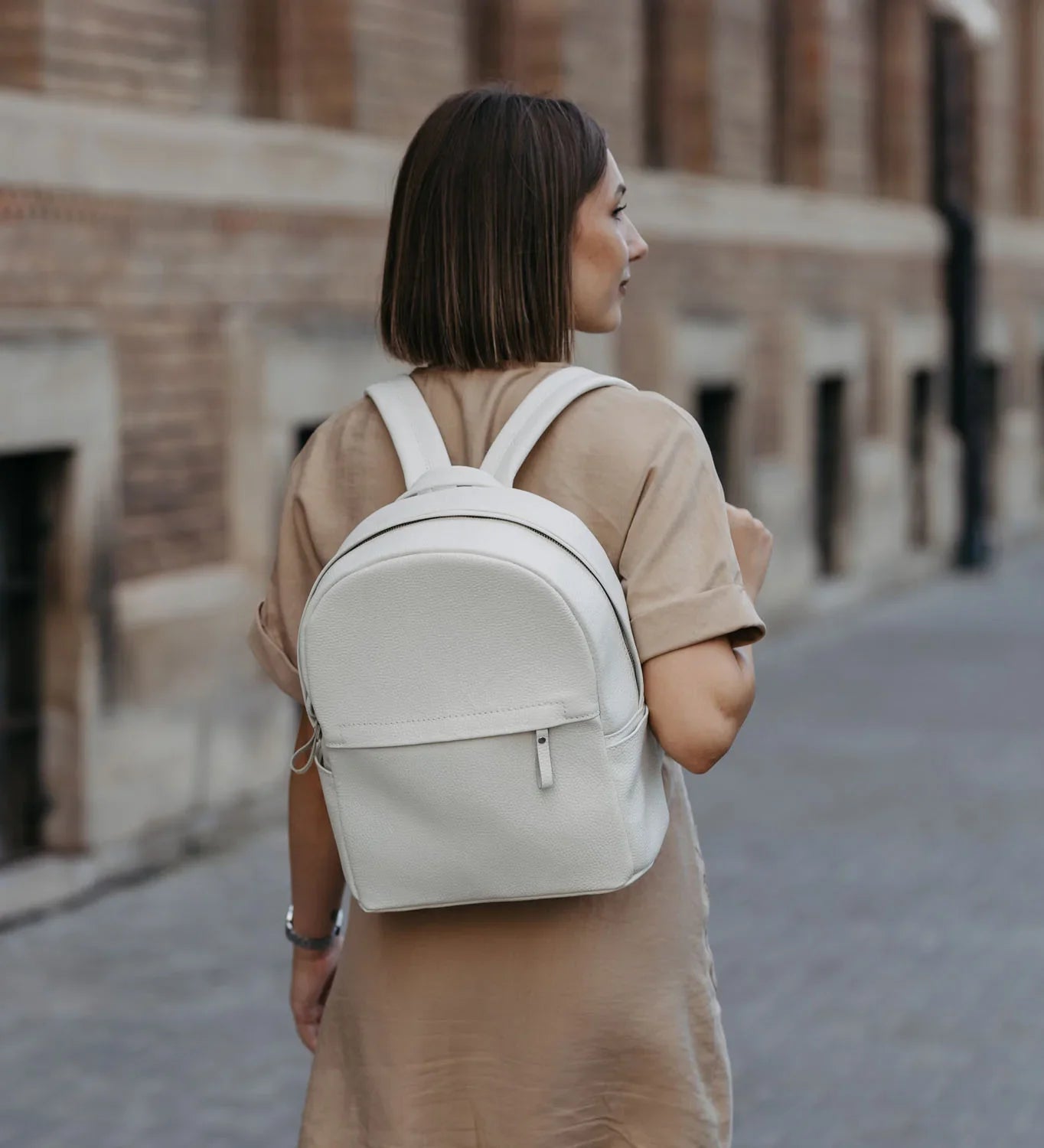 Zippered Leather Backpack for Women – Full Grain Craftsmanship