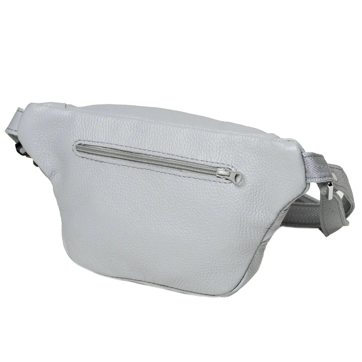 Grainy Leather Waist Bag with Zipper | B-Bag
