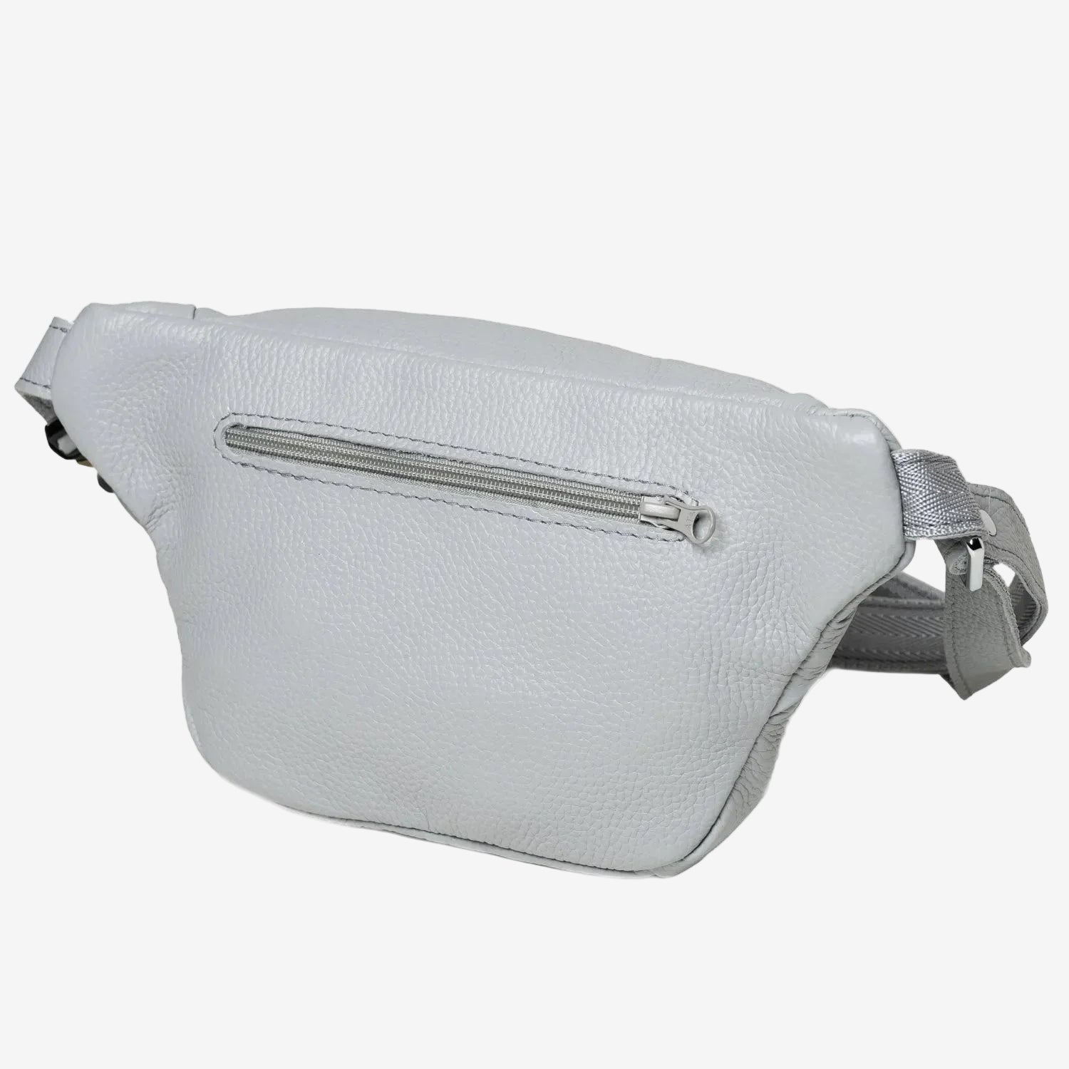 Grainy Leather Waist Bag with Zipper | B-Bag