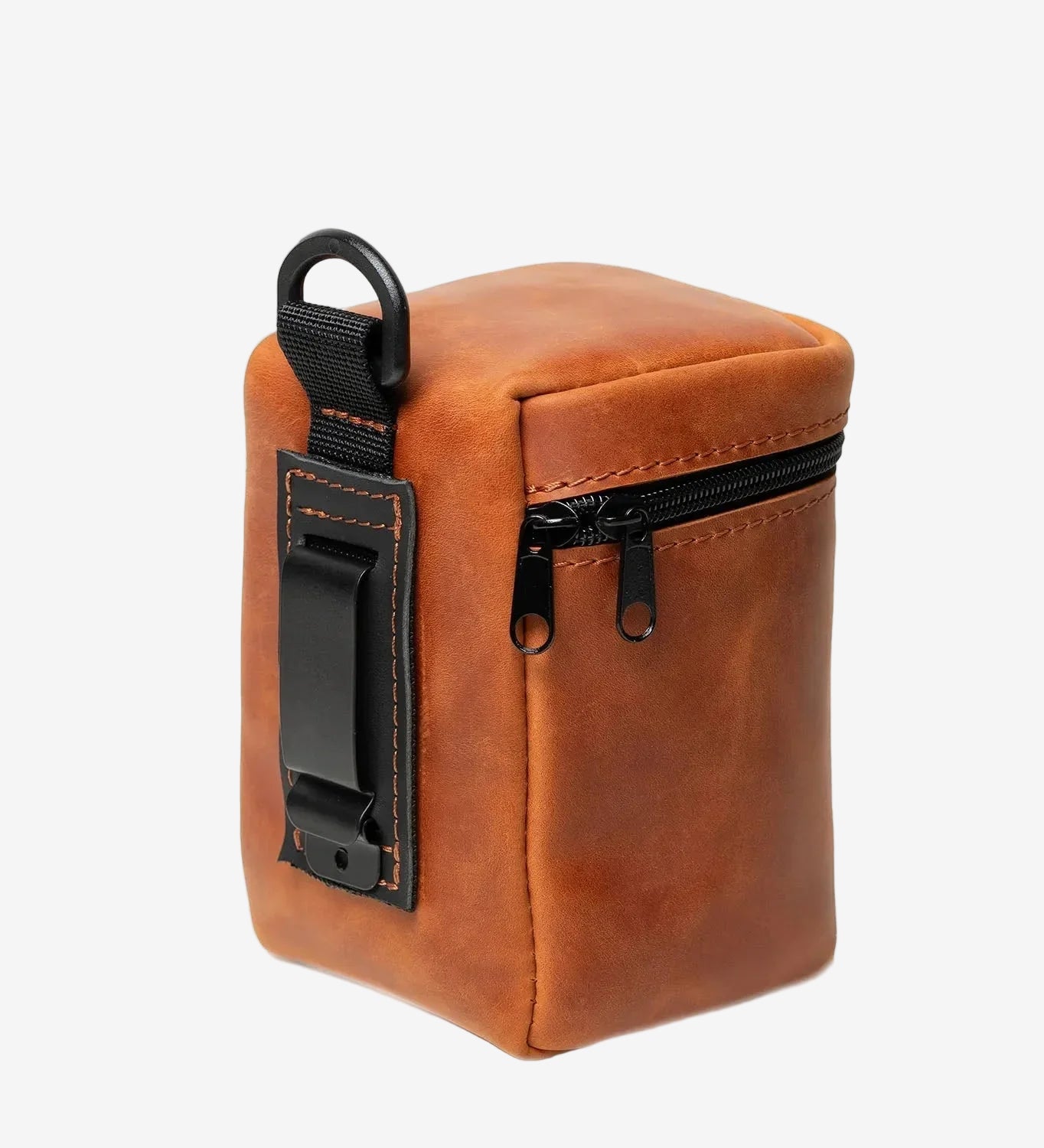 Waxed Matte Leather Camera Lens Pouch – 4 Size Options
