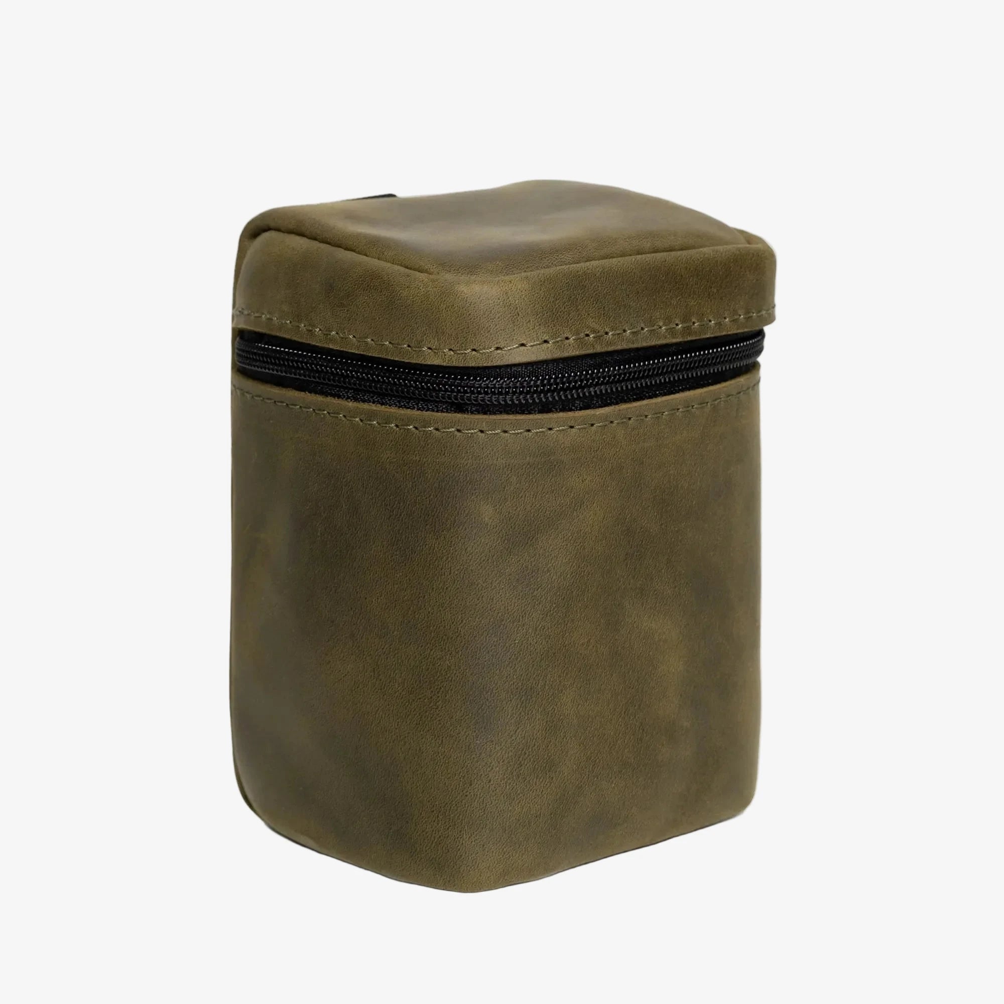 Waxed Matte Leather Camera Lens Pouch – 4 Size Options