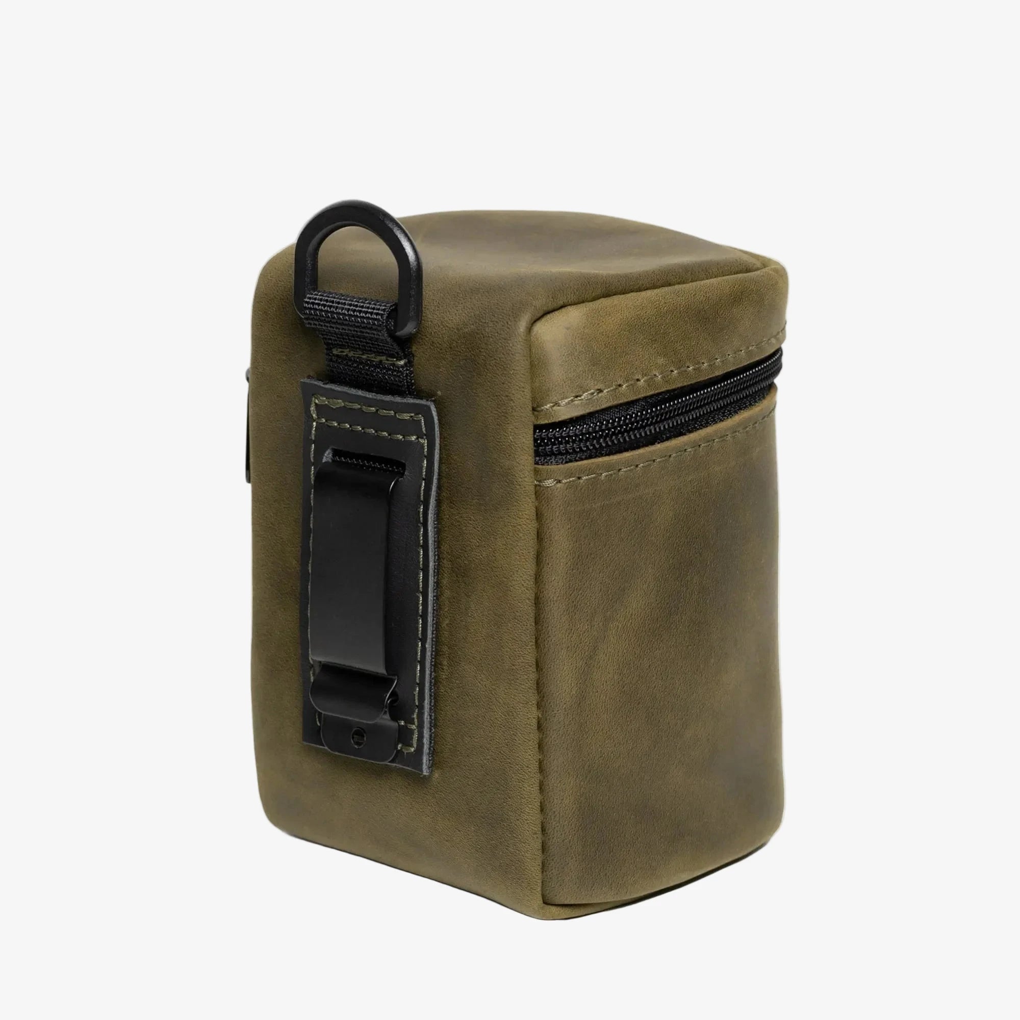 Waxed Matte Leather Camera Lens Pouch – 4 Size Options