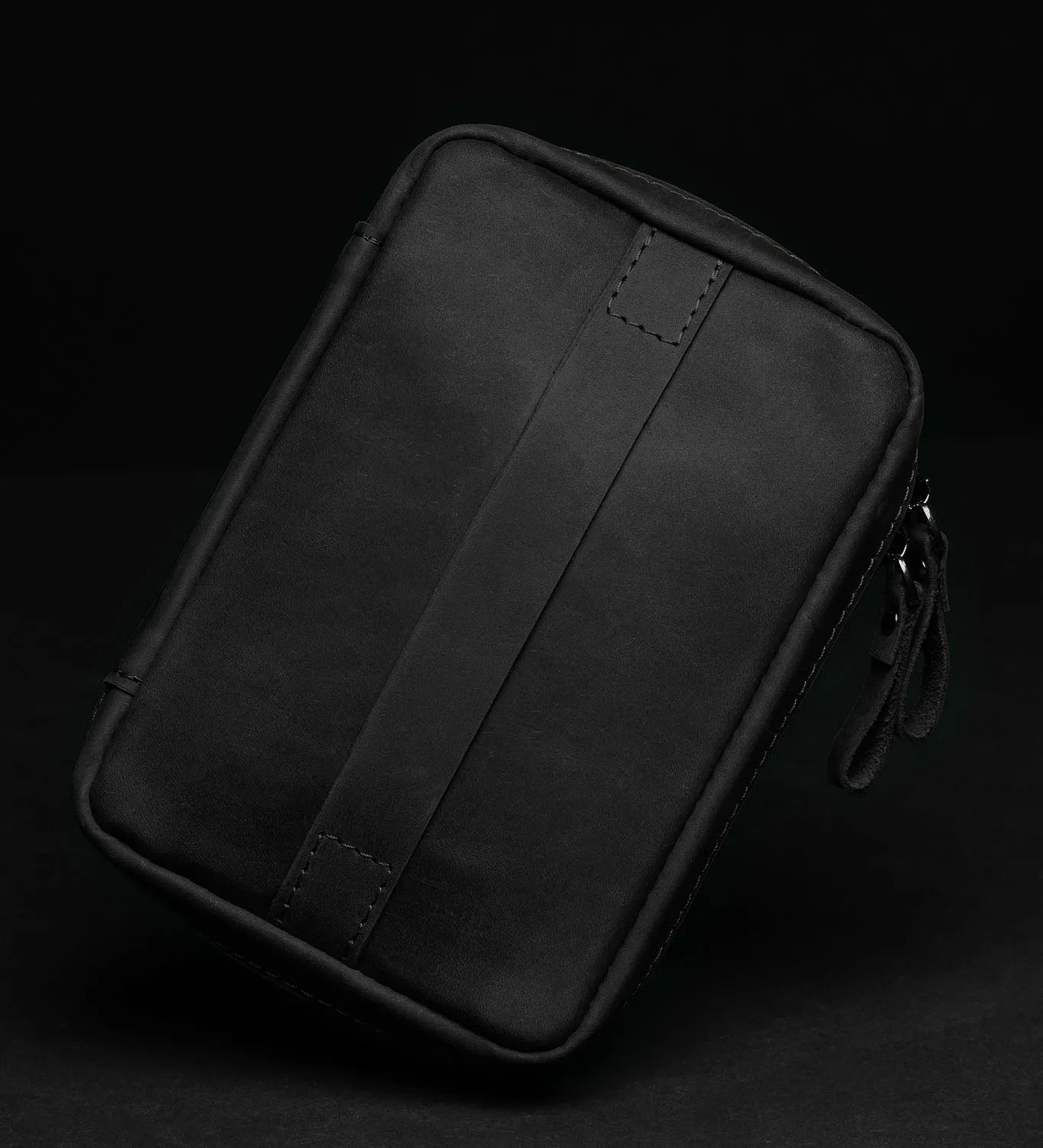 Distressed Leather Tech Organizer with Zipper | Tech & Cable Case