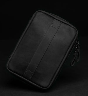 Distressed Leather Tech Organizer with Zipper | Tech & Cable Case
