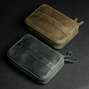 Organizer for Cables & Tech with Zip Closure | Olive Green - Wenderfarer