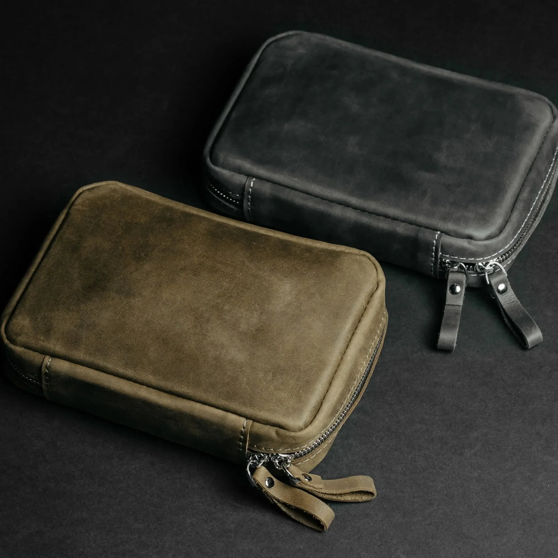 Organizer for Cables & Tech with Zip Closure | Olive Green - Wenderfarer
