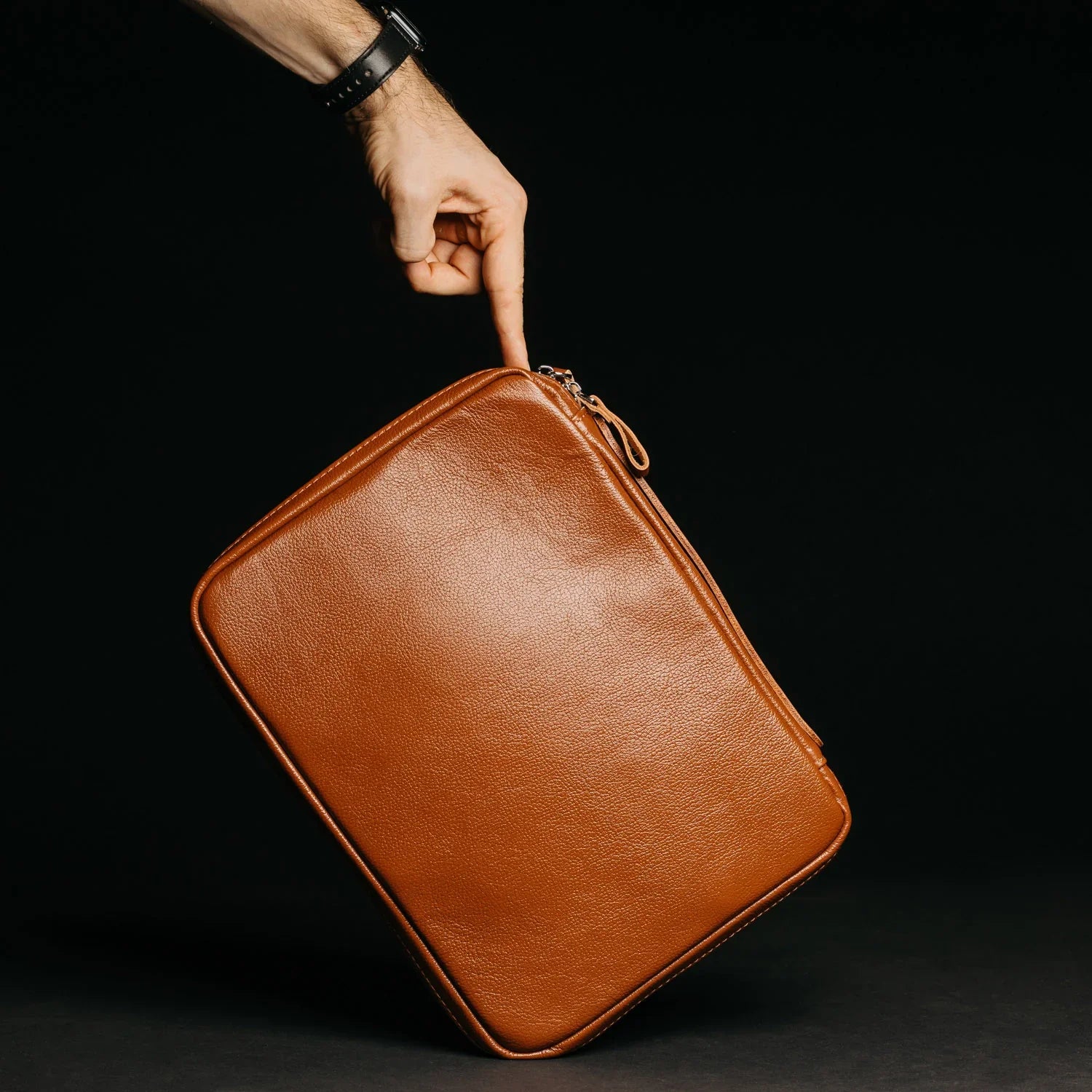 Grainy Leather Tech Organizer A4 Folio