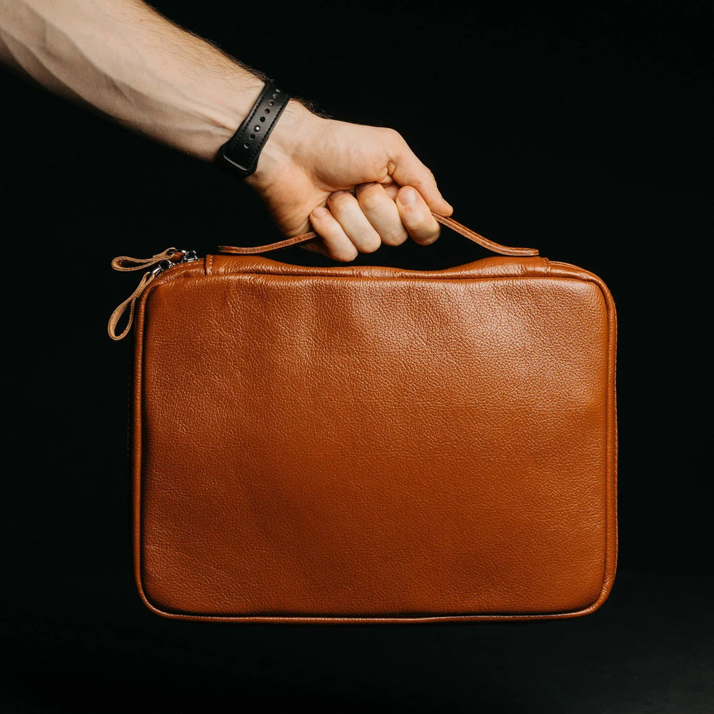 Grainy Leather Tech Organizer A4 Folio