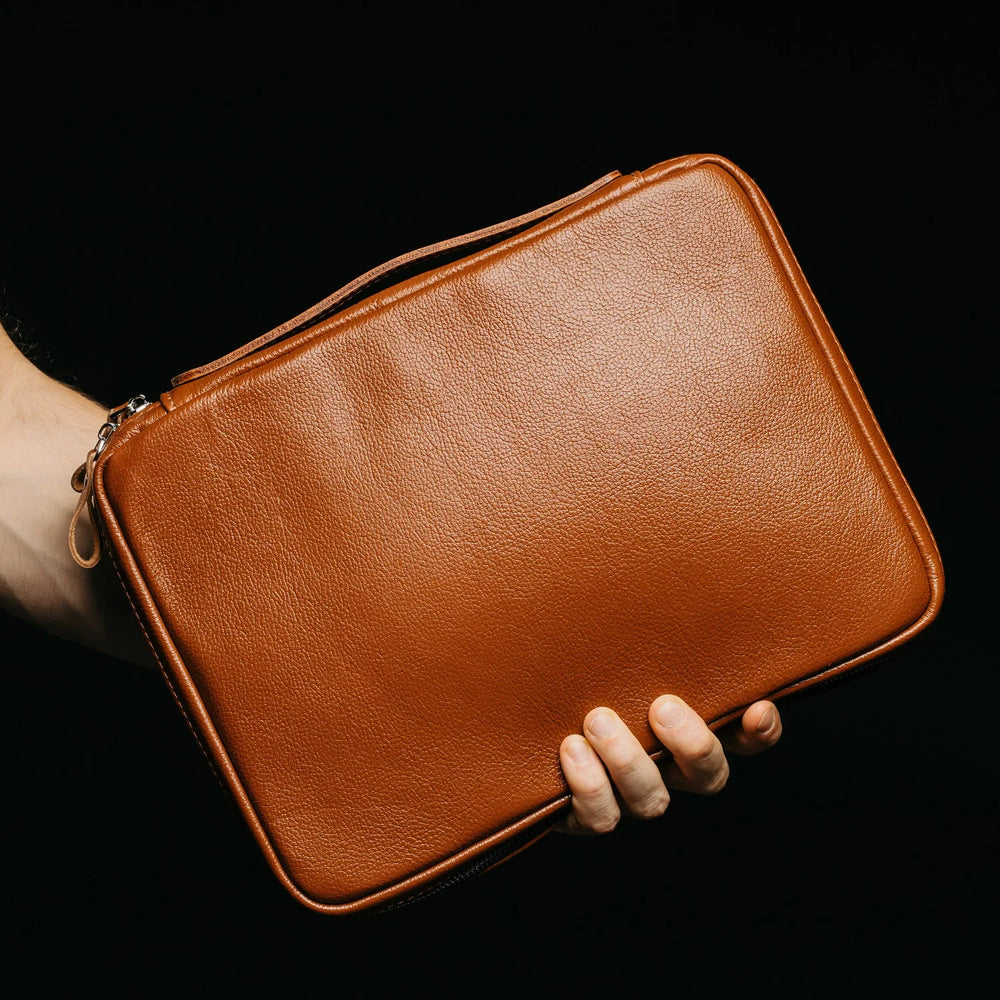 Grainy Leather Tech Organizer A4 Folio