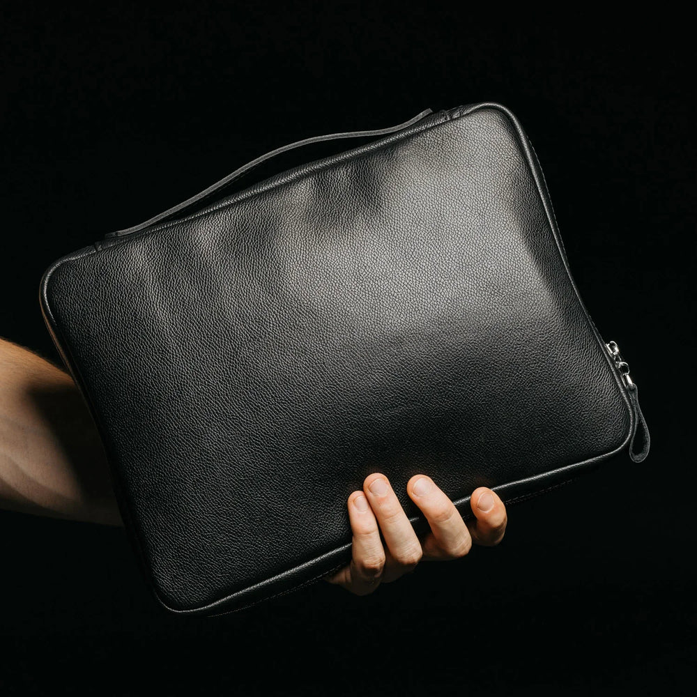 Grainy Leather Tech Organizer A4 Folio