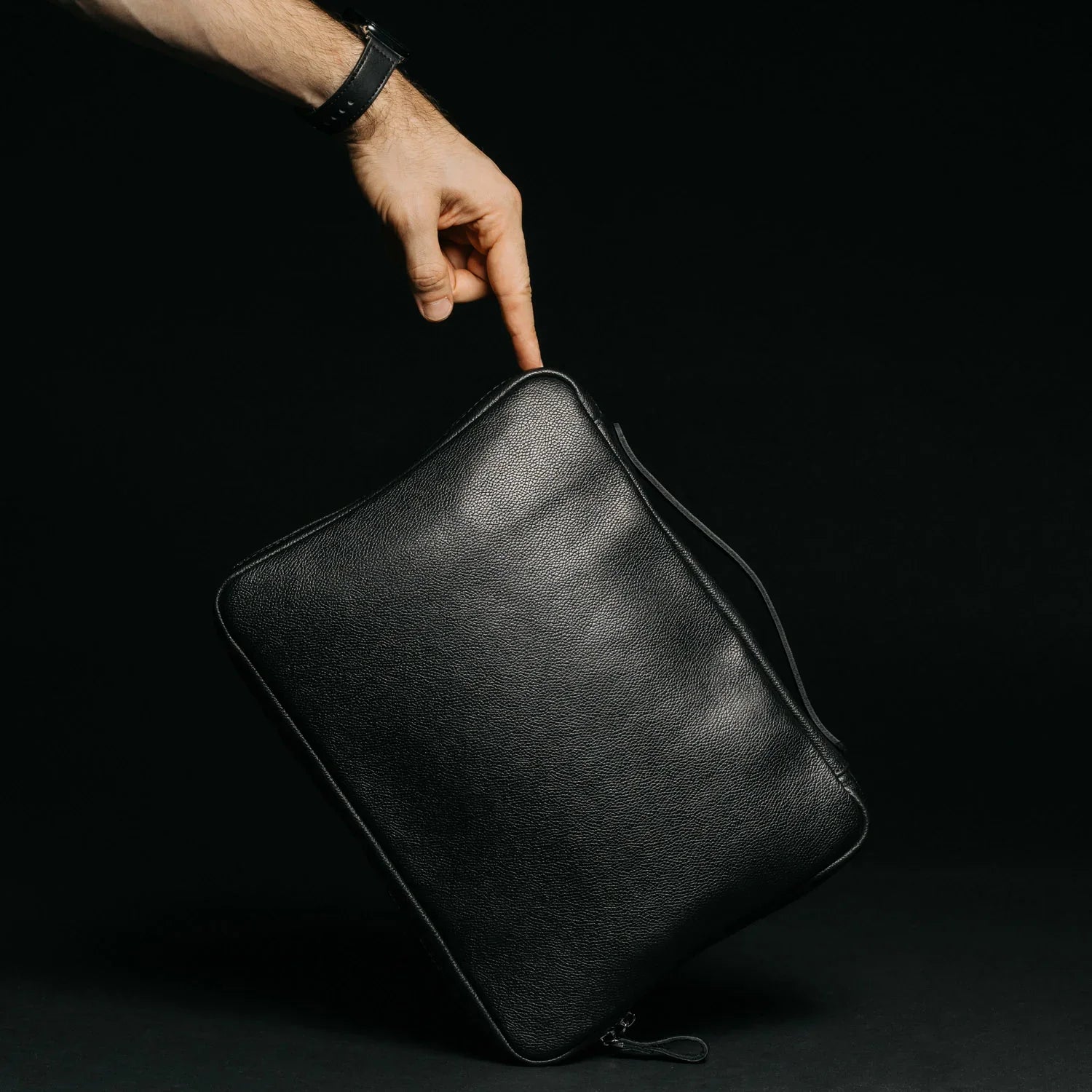 Grainy Leather Tech Organizer A4 Folio