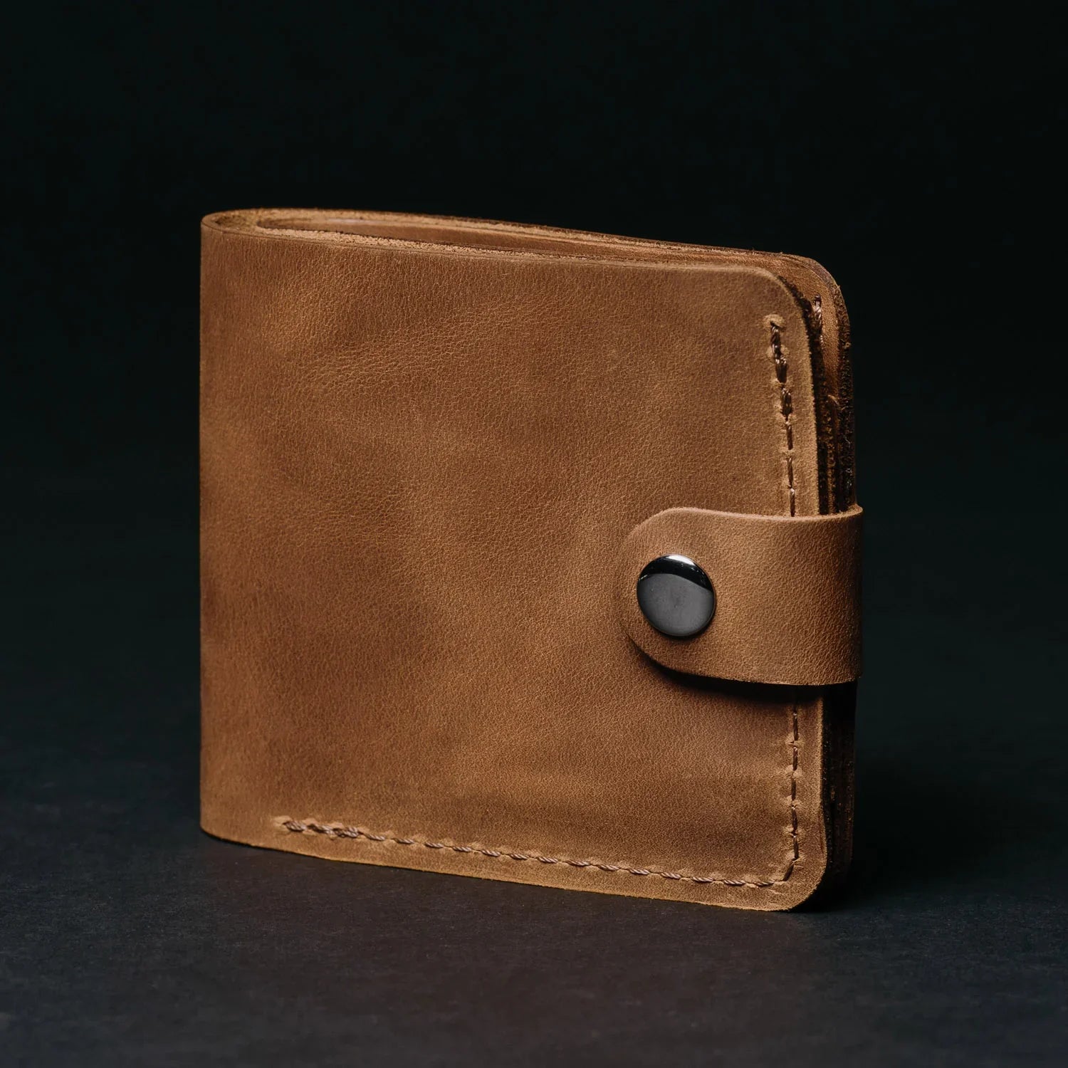 Leather Bi-fold Wallet with Coin Pouch