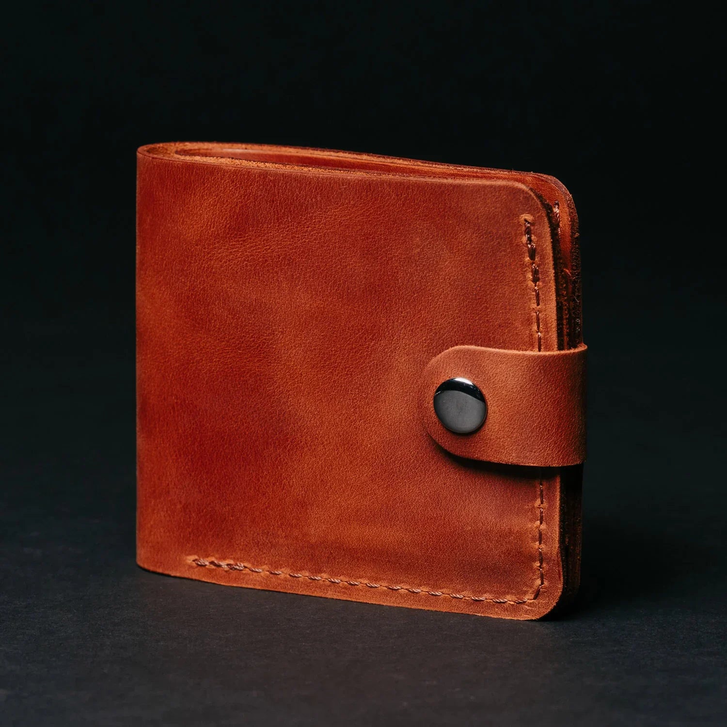 Leather Bi-fold Wallet with Coin Pouch