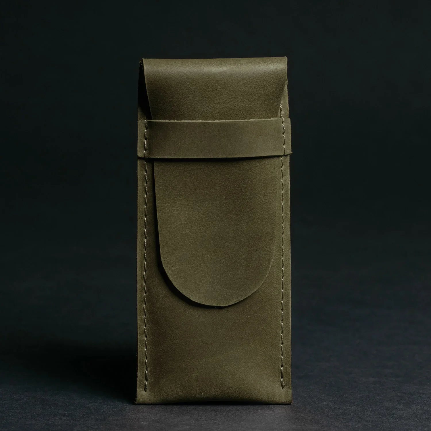 Vintage Leather Pen & Pencil Pouch - Case for Pens
