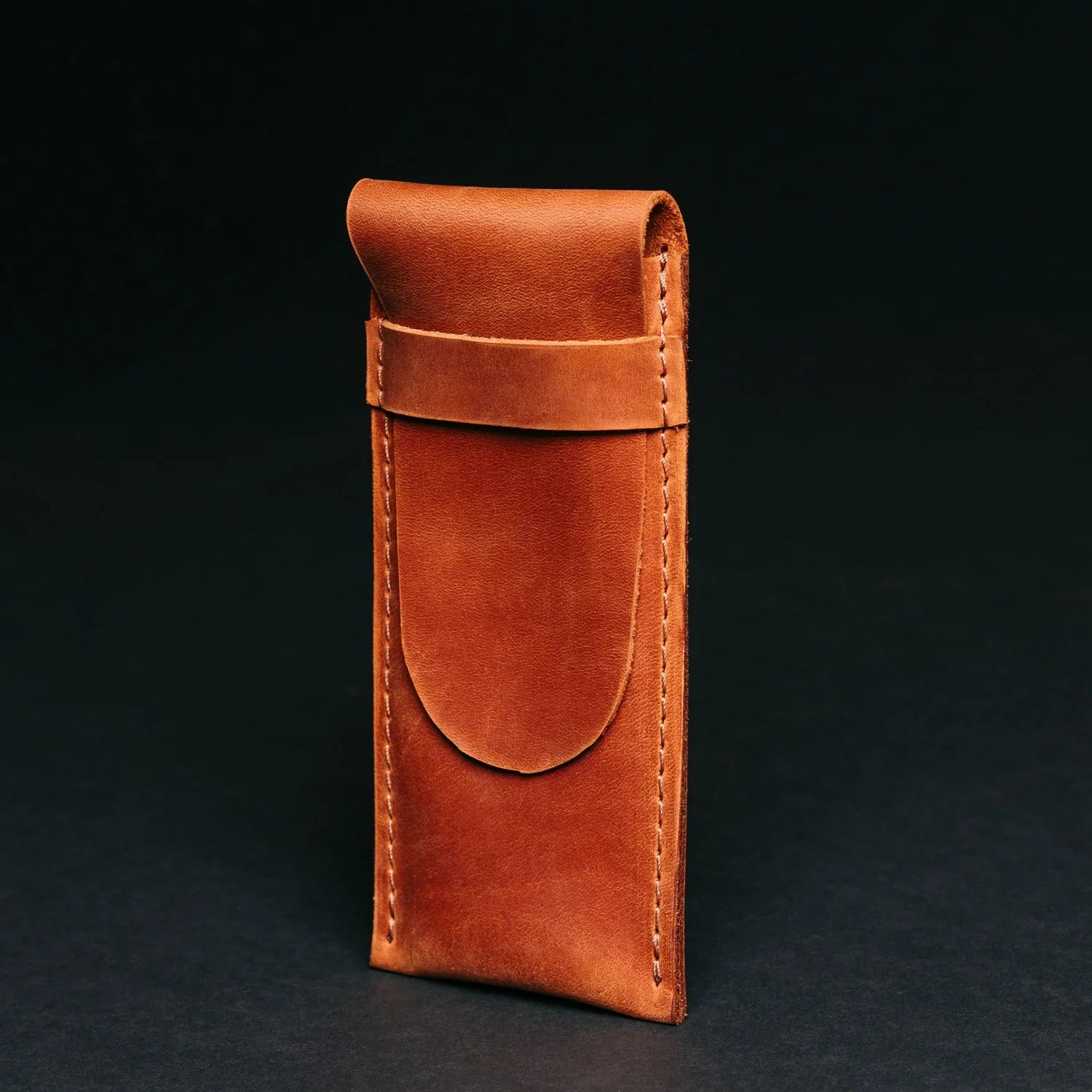 Vintage Leather Pen & Pencil Pouch - Case for Pens