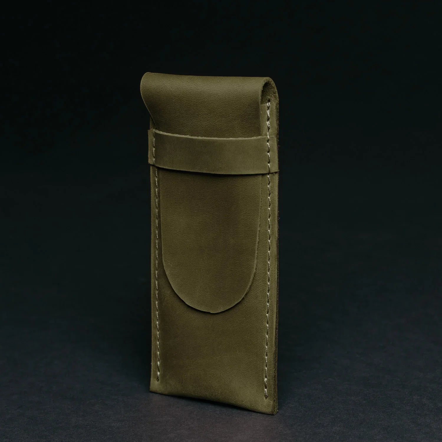 Vintage Leather Pen & Pencil Pouch - Case for Pens