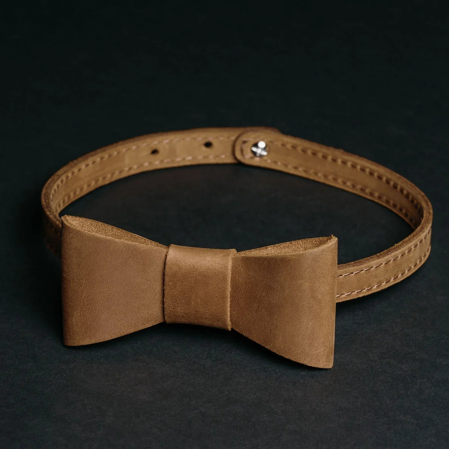 Rustic Leather Bow Tie – Perfect for Weddings or Events