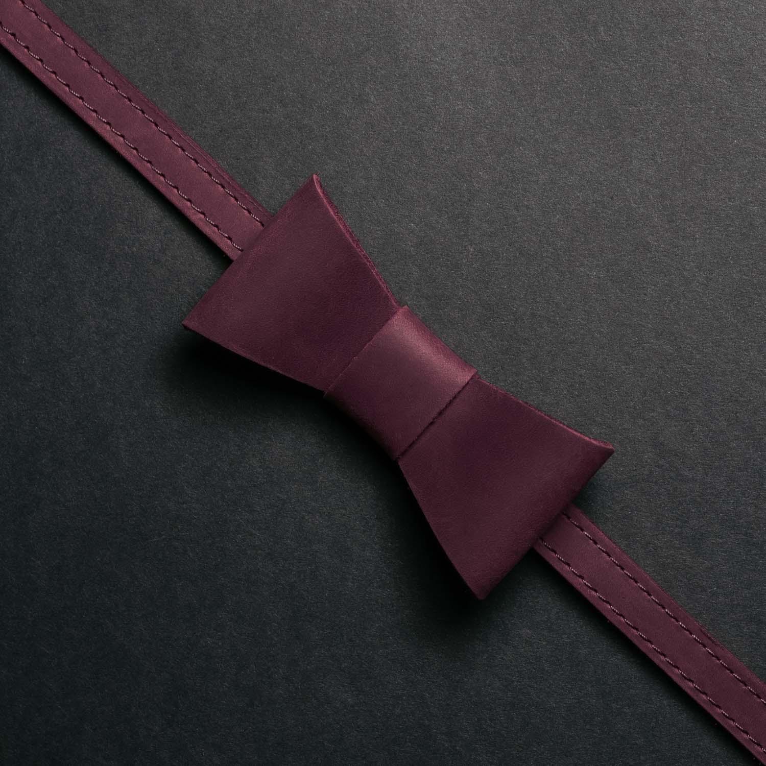 Rustic Leather Bow Tie – Perfect for Weddings or Events