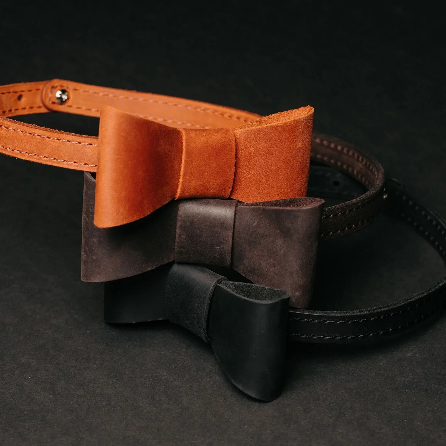 Rustic Leather Bow Tie – Perfect for Weddings or Events
