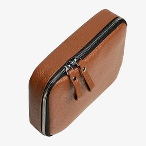 Grainy Leather Travel Organizer for Tech Accessories | KeepTech
