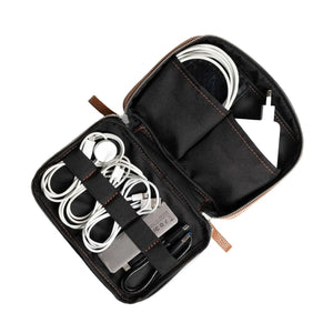 Grainy Leather Travel Organizer for Tech Accessories | KeepTech