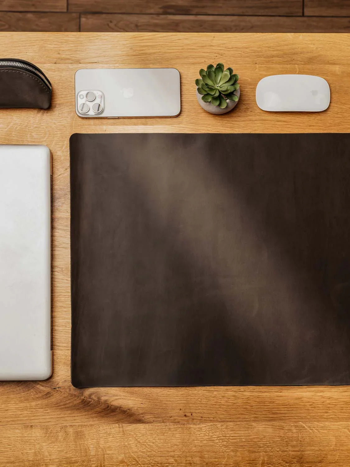 Crazy Horse Leather Desk Pad – Rustic Desk Mat for Office or Home