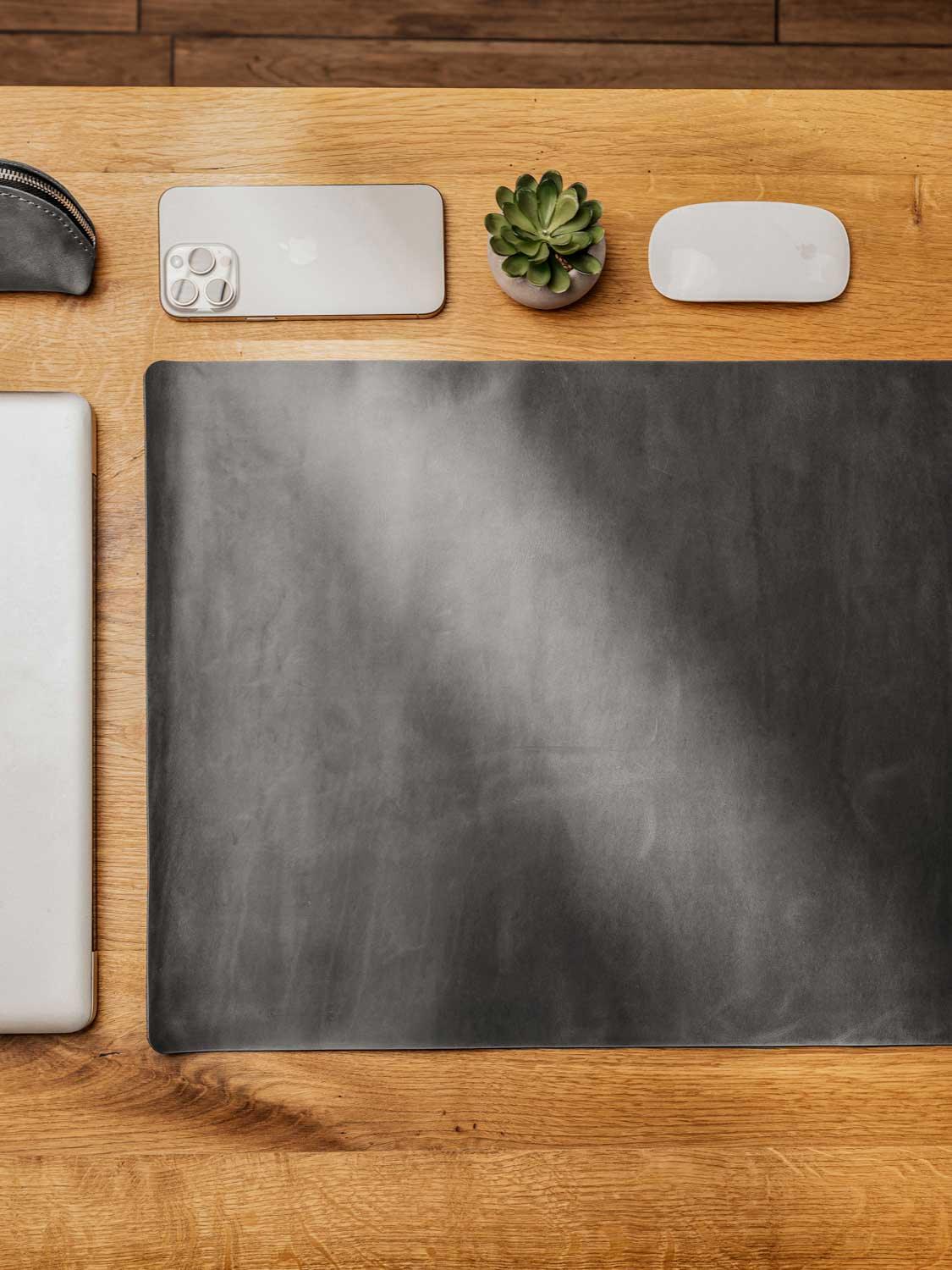 Crazy Horse Leather Desk Pad – Rustic Desk Mat for Office or Home