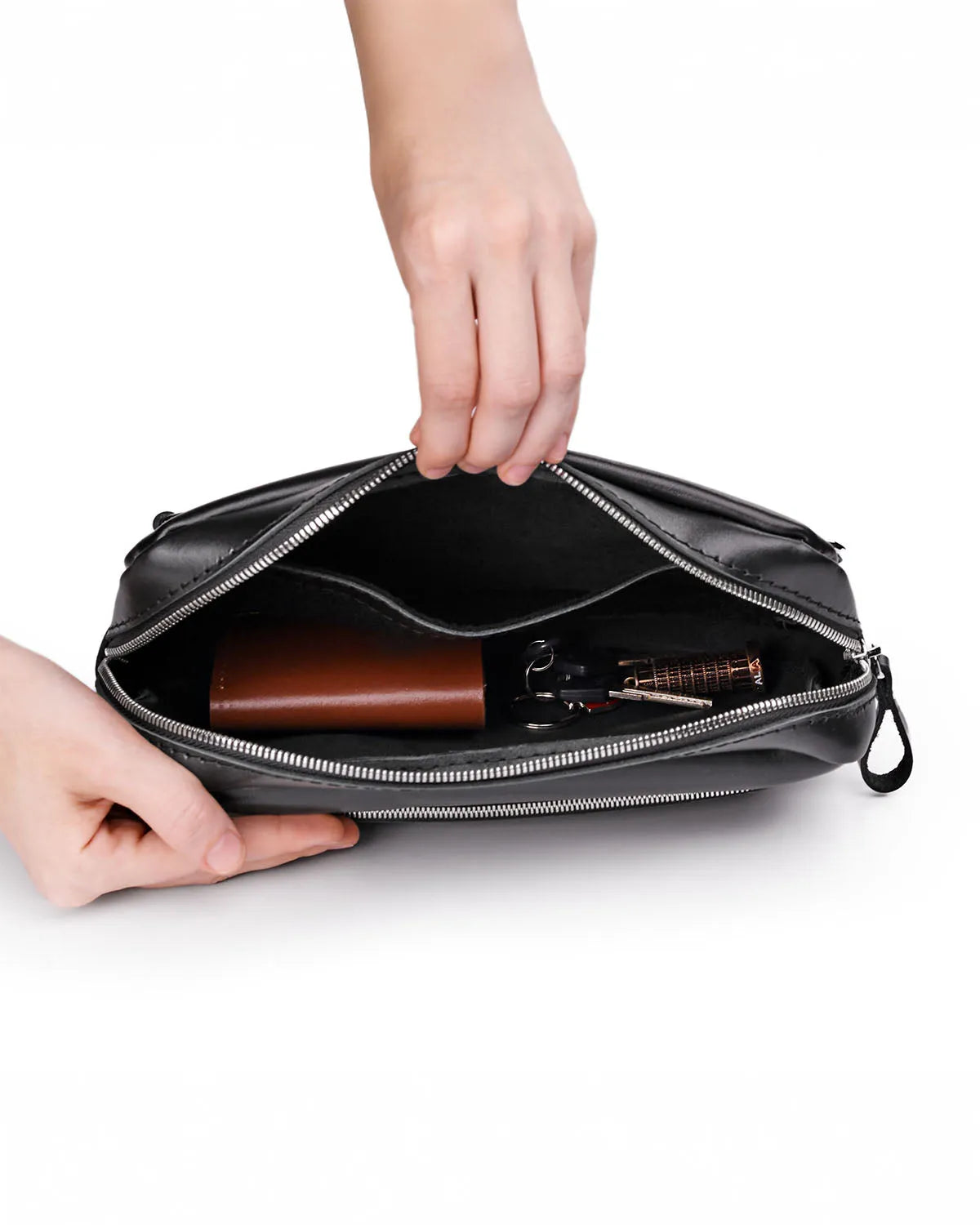 Zippered Leather Crossbody & Waist Bag | Orson
