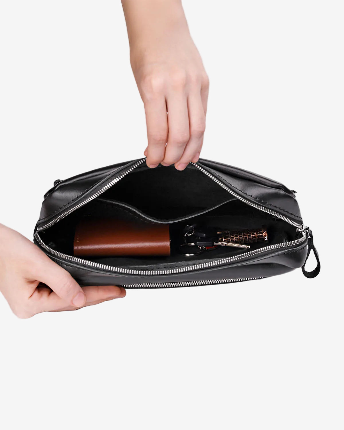 Zippered Leather Crossbody & Waist Bag | Orson