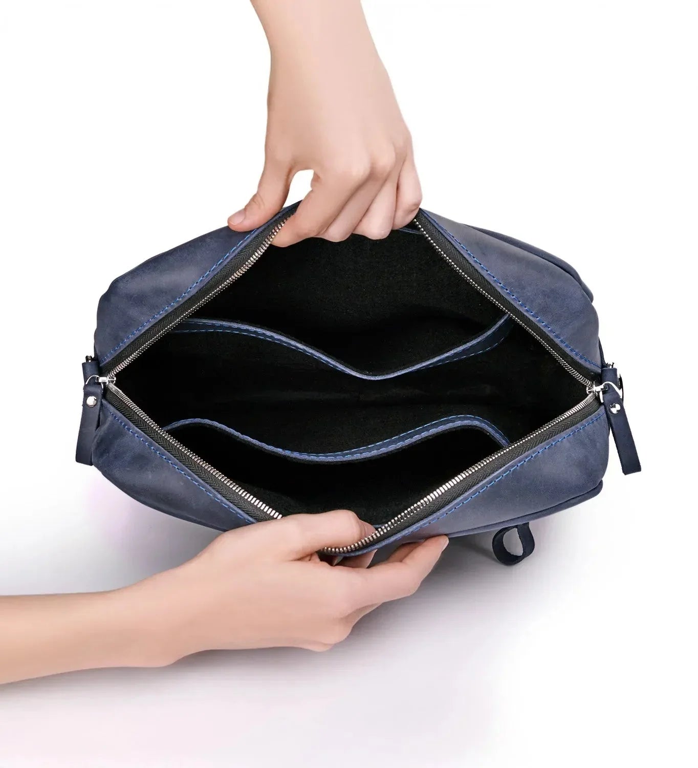 Everyday Leather Messenger with Zip | Squad