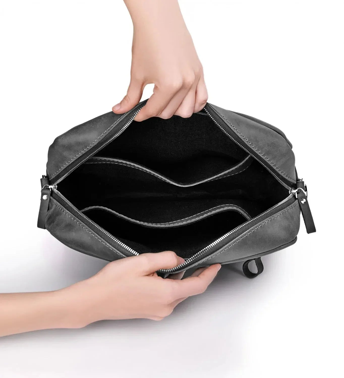 Everyday Leather Messenger with Zip | Squad