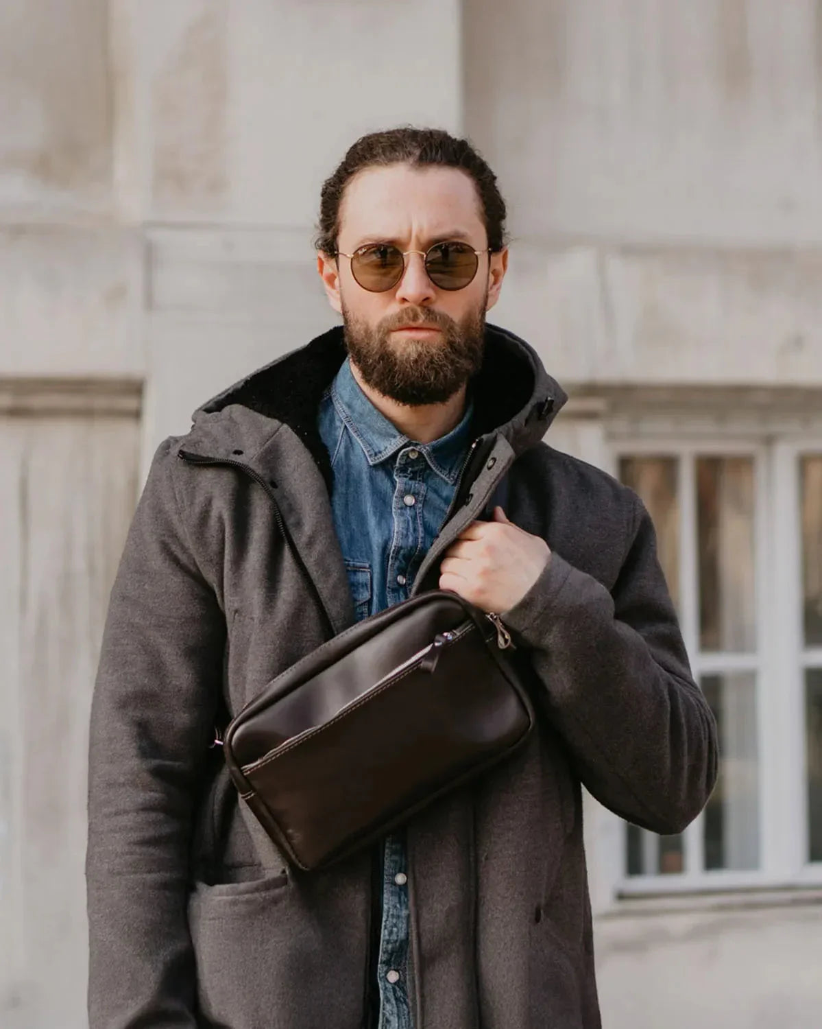 Zippered Leather Crossbody & Waist Bag | Orson