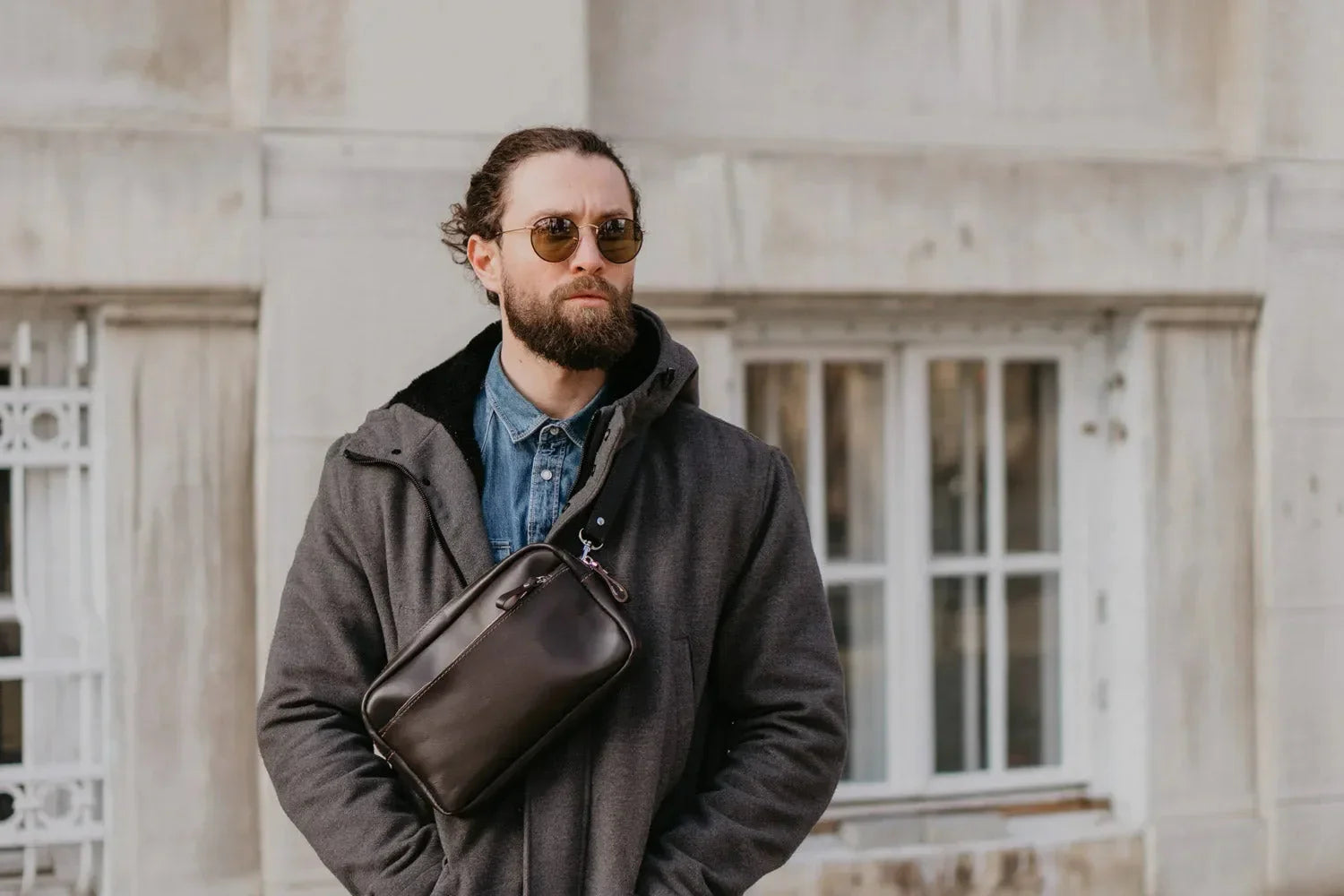 Zippered Leather Crossbody & Waist Bag | Orson