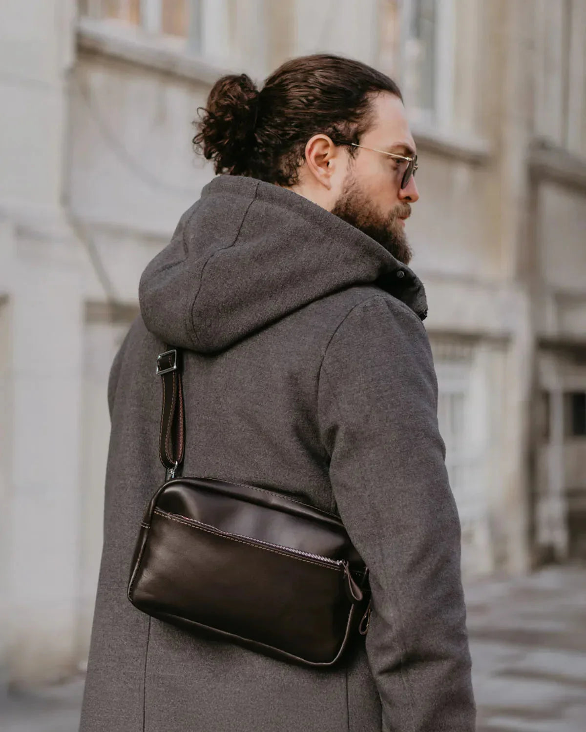 Zippered Leather Crossbody & Waist Bag | Orson