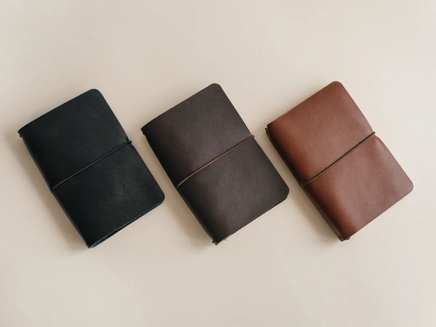 Leather Notebook cover A6, A5, B5, B6, A4 | Black - Wenderfarer