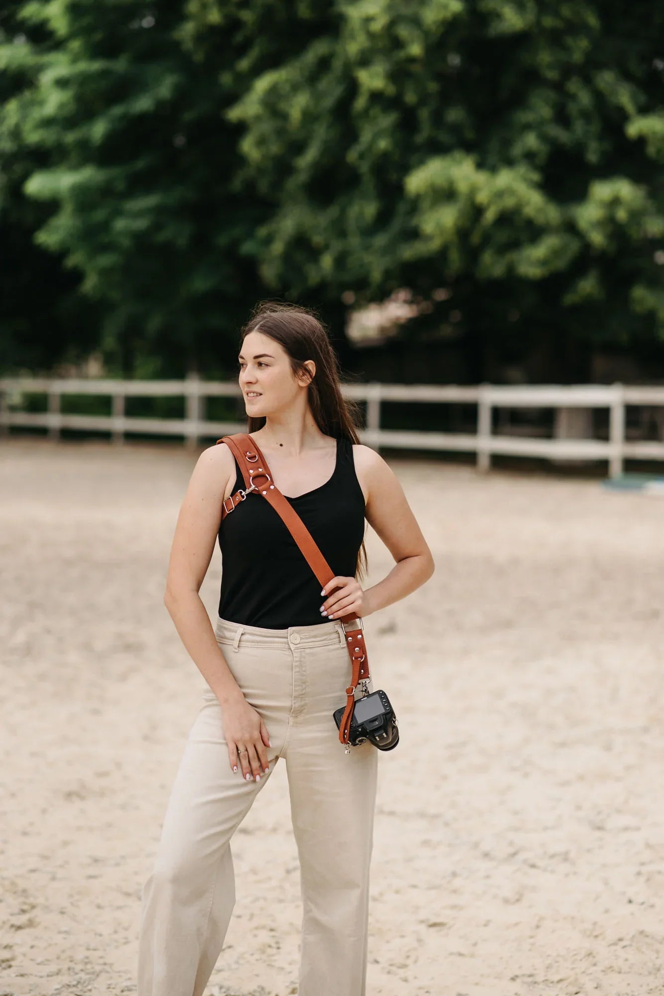 Leather Camera Harness – Adjustable Single Strap | Mono