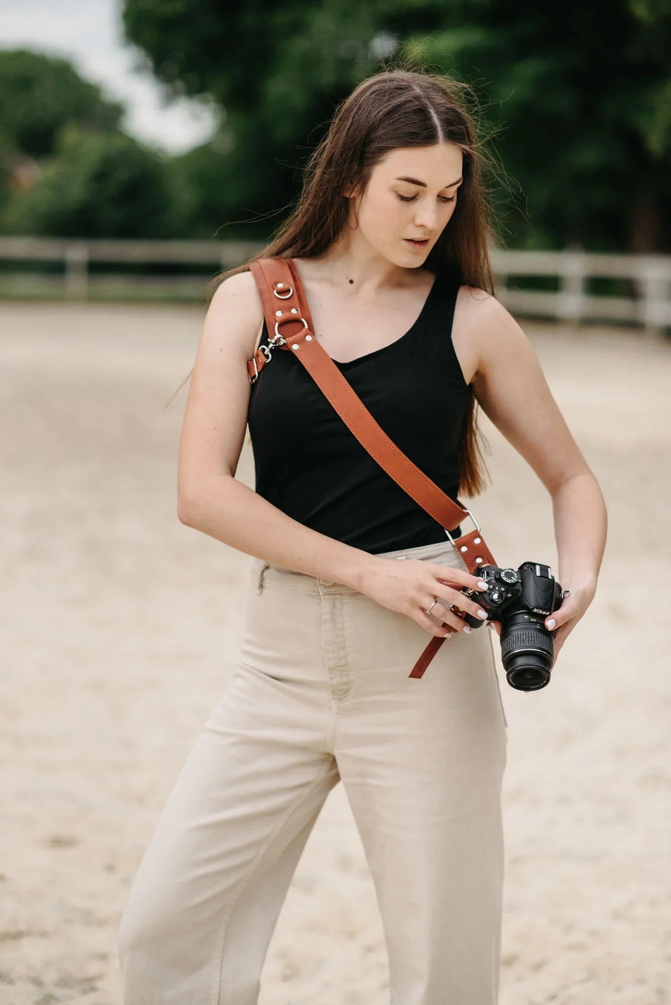 Leather Camera Harness – Adjustable Single Strap | Mono