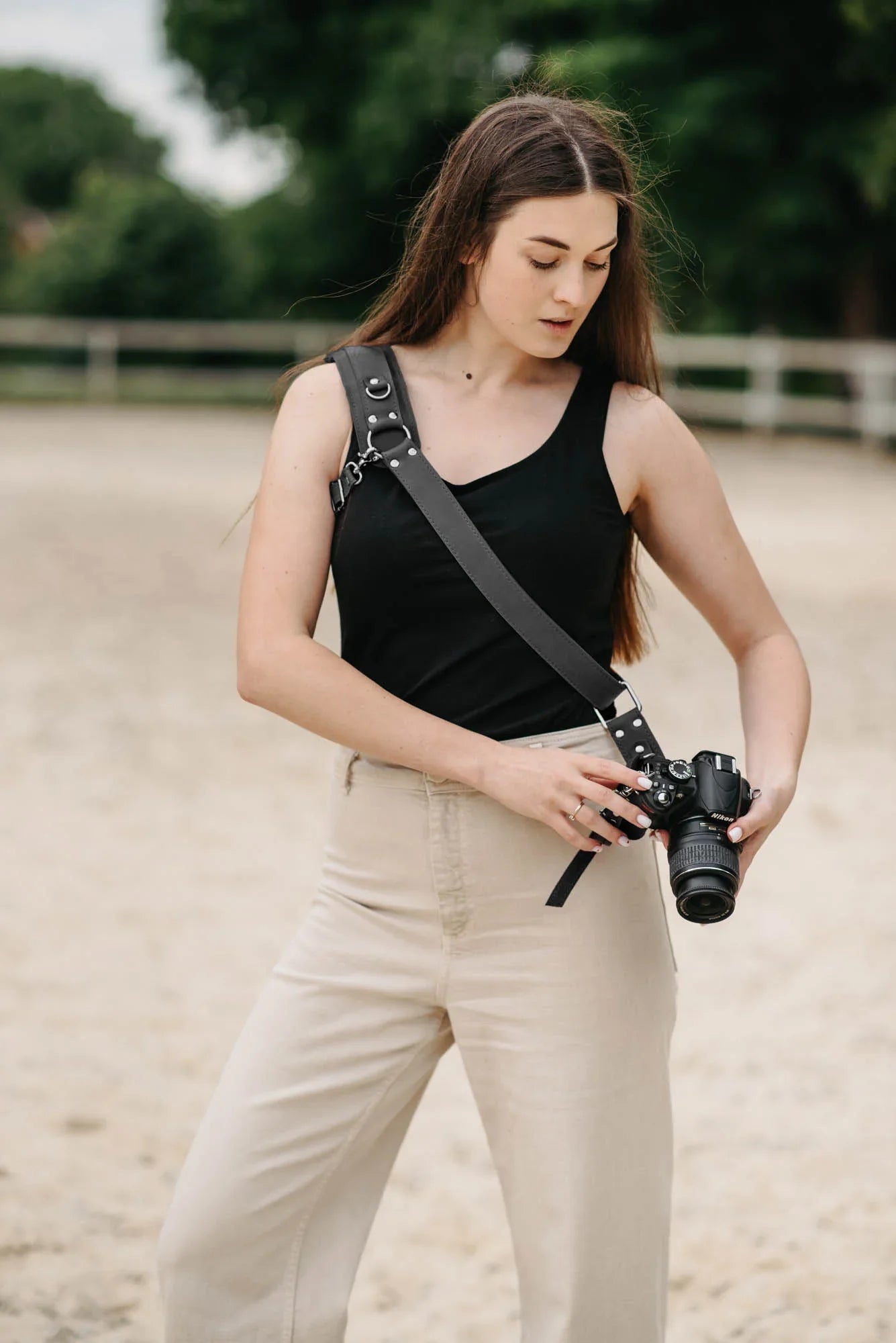 Leather Camera Harness – Adjustable Single Strap | Mono