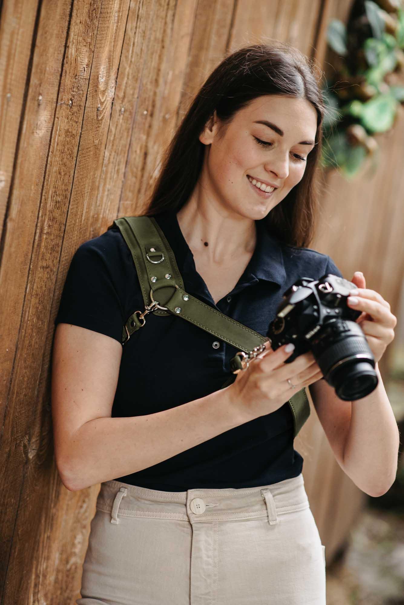 Leather Camera Harness – Adjustable Single Strap | Mono