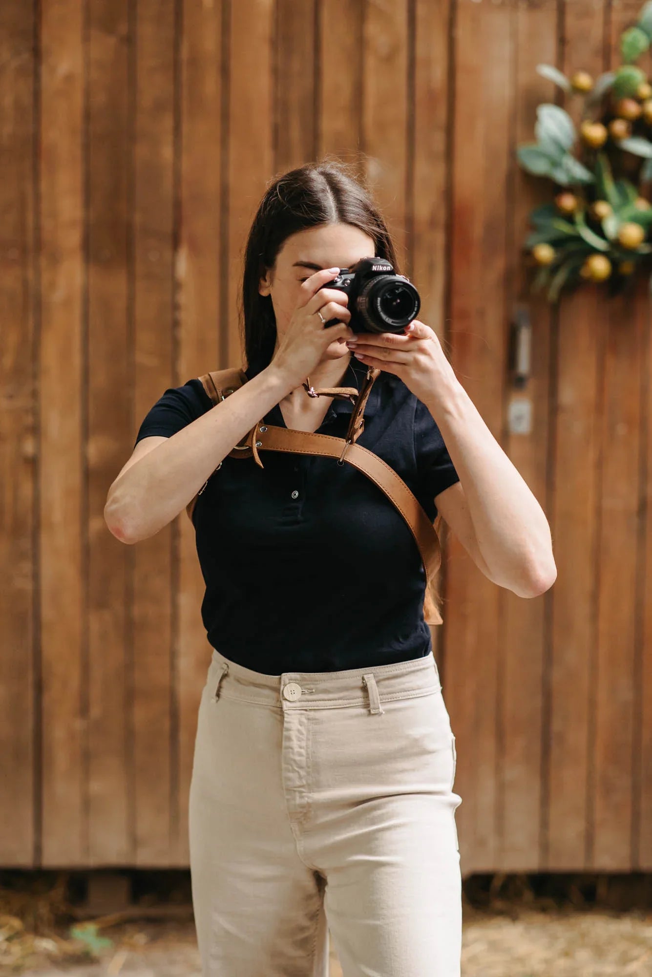 Leather Camera Harness – Adjustable Single Strap | Mono