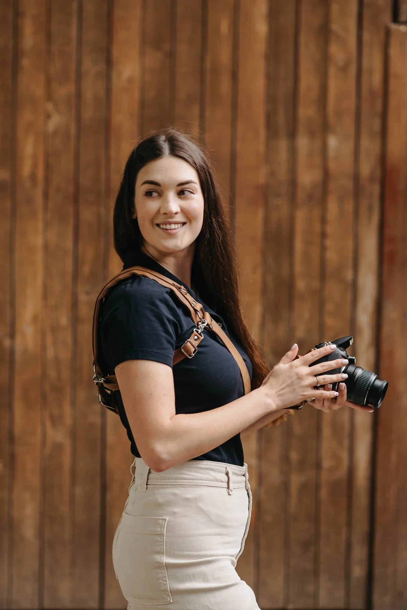 Leather Camera Harness – Adjustable Single Strap | Mono