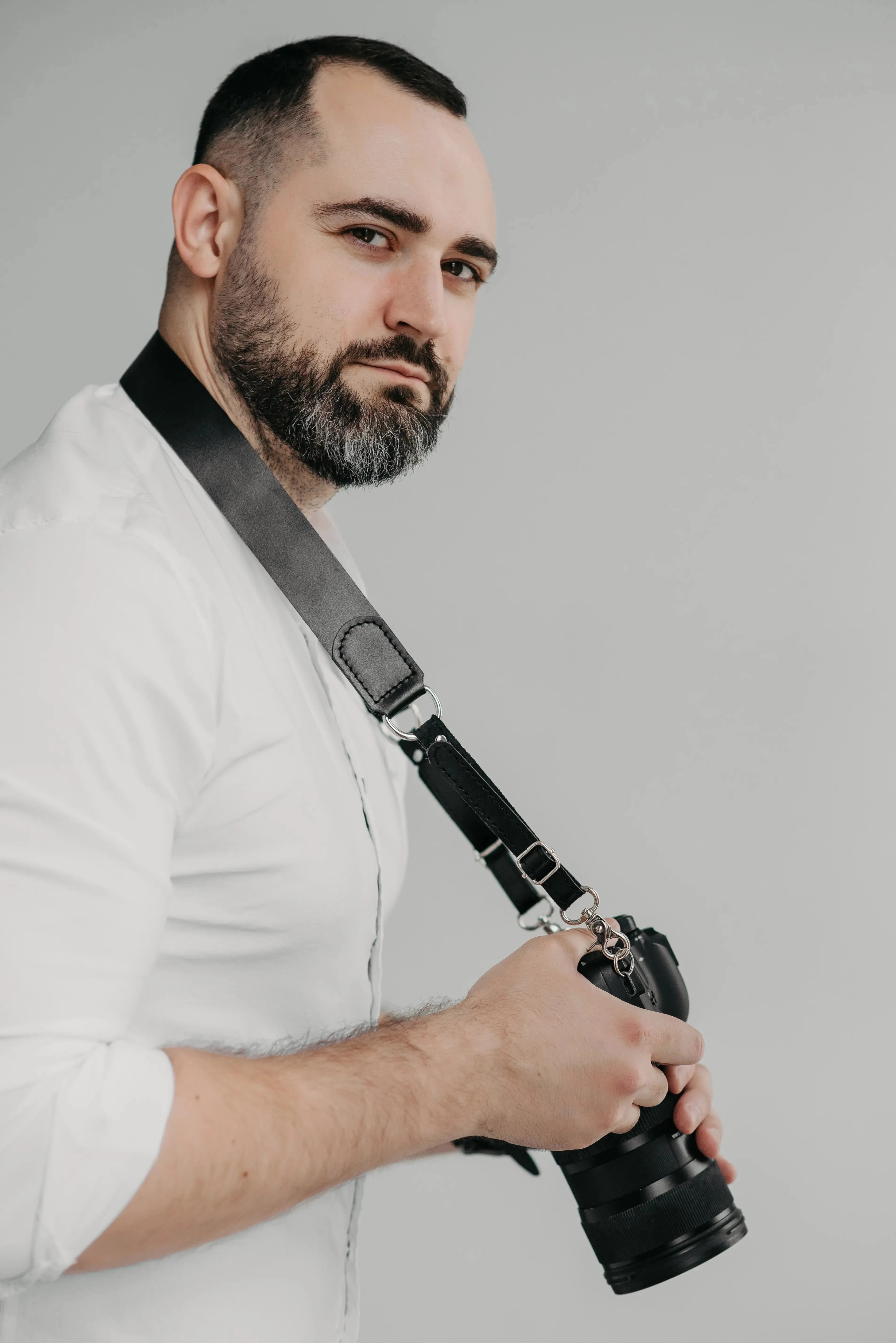 Leather Camera Strap | Black - Wenderfarer